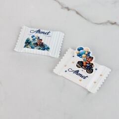 Ayıcık Temalı Ledli Ahşap Kutuda Erkek Bebek Çikolatası
