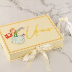 Küçük Prens Temalı Dikdörtgen Kutuda Erkek Bebek Çikolatası