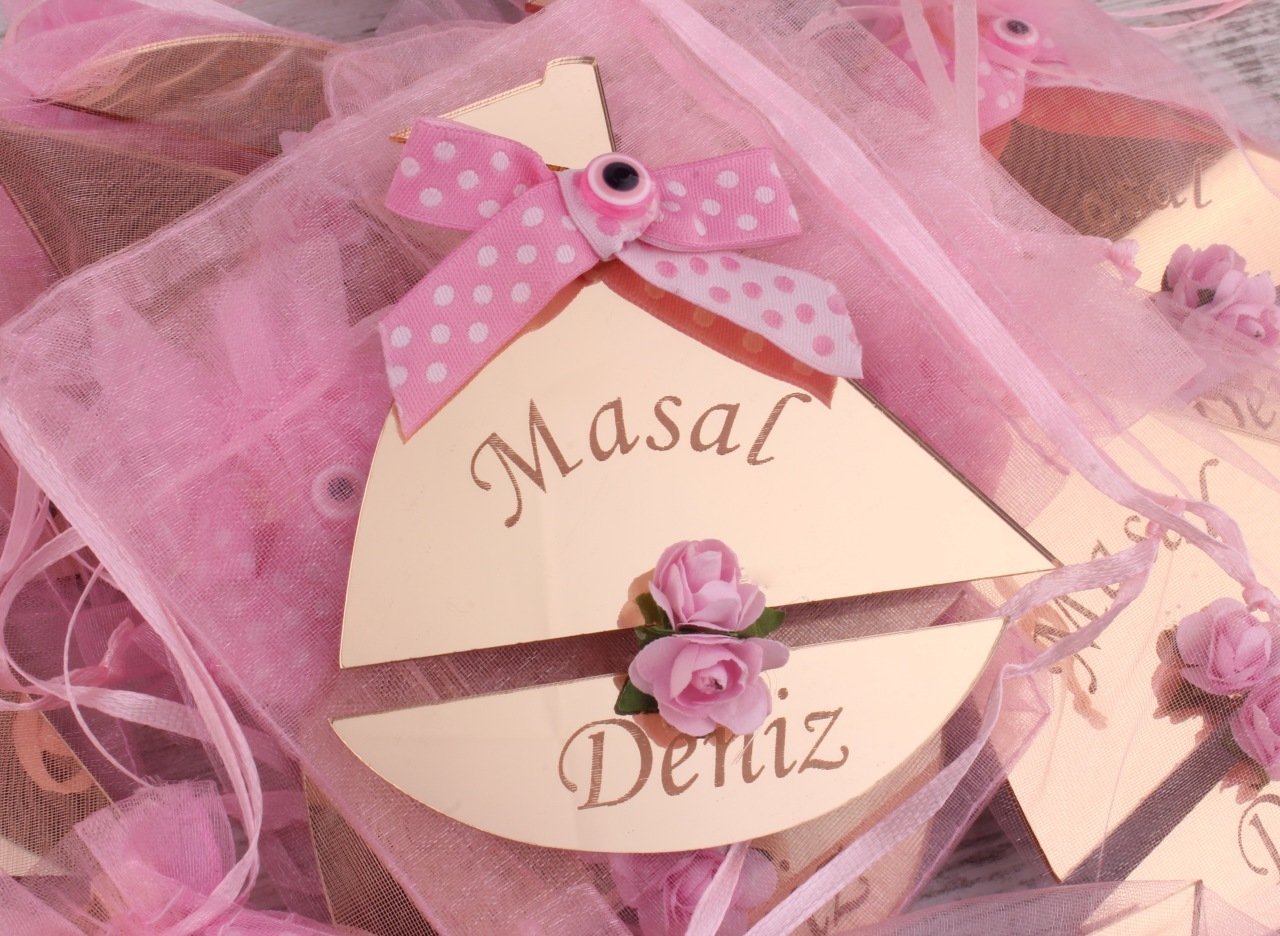 Gemi Temalı Aynalı Kız Bebek Magneti