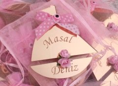 Gemi Temalı Aynalı Kız Bebek Magneti