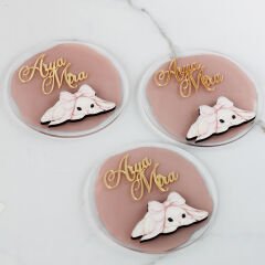 Tavşan Temalı Kız Bebek Magneti