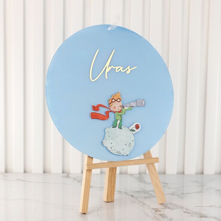 Küçük Prens Temalı Erkek Bebek Kapı Süsü