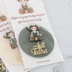Çocuk Temalı Erkek Bebek Magneti