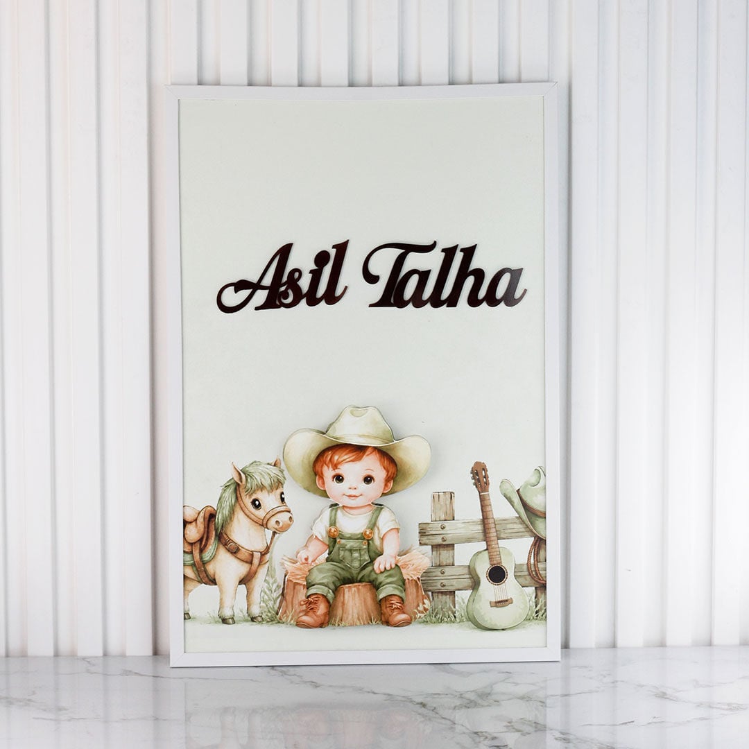Çocuk Temalı Ledli Erkek Bebek Kapı Süsü