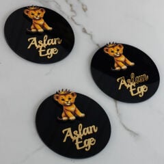 Aslan Temalı Erkek Bebek Magneti