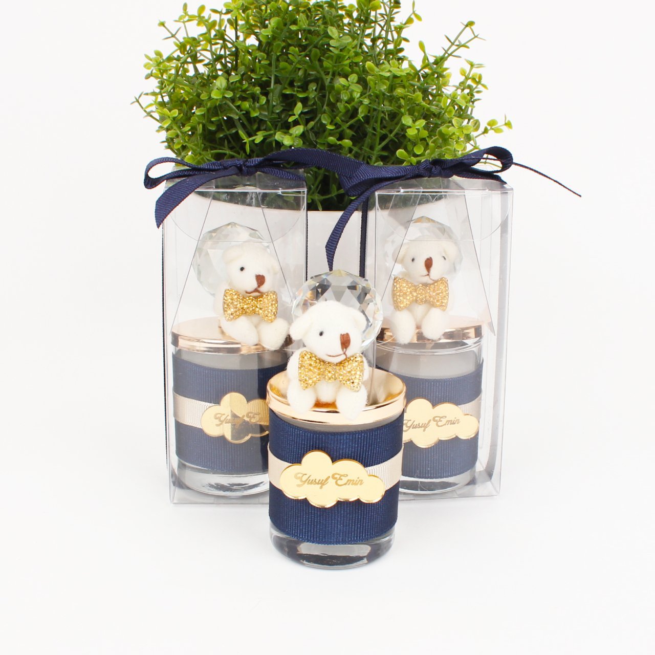 Ayıcık Temalı Erkek Bebek Mum