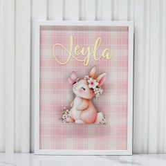 Tavşan Temalı Ledli Kız Bebek Kapı Süsü