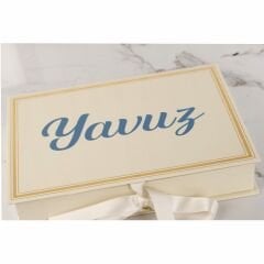 Fil Temalı Dikdörtgen Kutuda Erkek Bebek Çikolatası