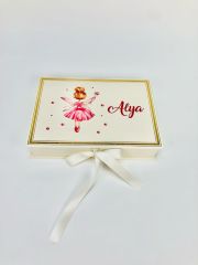 Peri Temalı Dikdörtgen Kutuda Kız Bebek Çikolatası