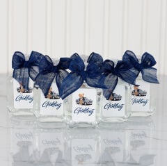 Ayıcık Temalı Ahşap Kutuda Çikolata ve Silindir Kutuda İncili Kolonya Şişesi