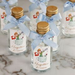 Küçük Prens Temalı Pleksi Kutuda Çikolata, Pleksi Magnet, Mini Kolonya Şişesi ve Takı Yastığı