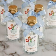 Küçük Prens Temalı Pleksi Kutuda Çikolata, Pleksi Magnet, Mini Kolonya Şişesi ve Takı Yastığı