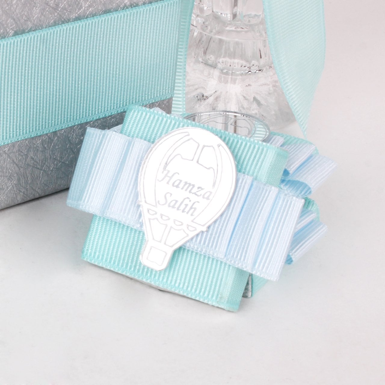 Balon Temalı Standlı Kutuda Erkek Bebek Çikolatası