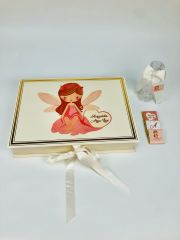 Melek Temalı Dikdörtgen Kutuda Kız Bebek Çikolatası