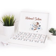 Ayıcık Temalı Karton Kutuda Erkek Bebek Çikolatası