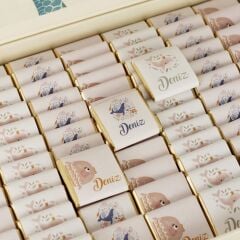 Deniz Temalı Dikdörtgen Kutuda Kız Bebek Çikolatası