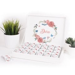 Çiçek Temalı Karton Kutuda Kız Bebek Çikolatası