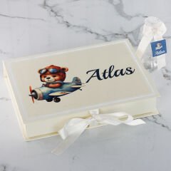 Ayıcık Temalı Dikdörtgen Kutuda Çikolata Ve Balon Magnet
