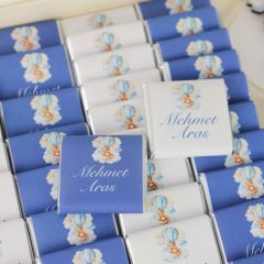 Ayıcık Temalı Çikolata Ve Şeffaf Pleksi Magnet