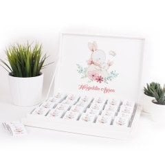 Tavşan Temalı Karton Kutuda Kız Bebek Çikolatası