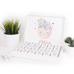 Fil Temalı Karton Kutuda Kız Bebek Çikolatası
