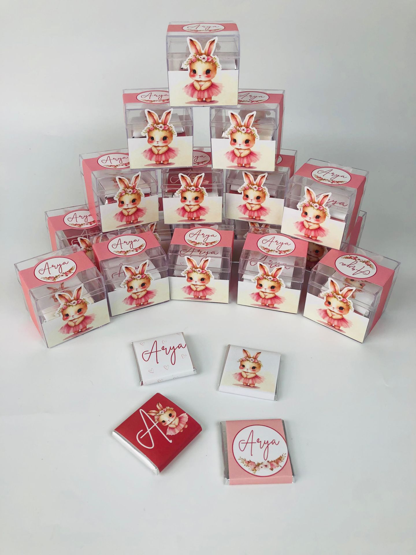 Ayıcık Temalı Kız Bebek Çikolata Küpleri