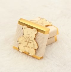 Ayıcık Temalı Standlı Kutuda Kız Bebek Çikolatası