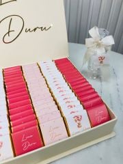 Ayıcık Temalı Dikdörtgen Kutuda Kız Bebek Çikolatası