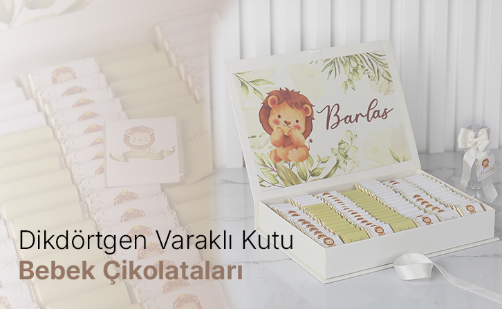 Dikdörtgen Varaklı Kutu Bebek Çikolataları